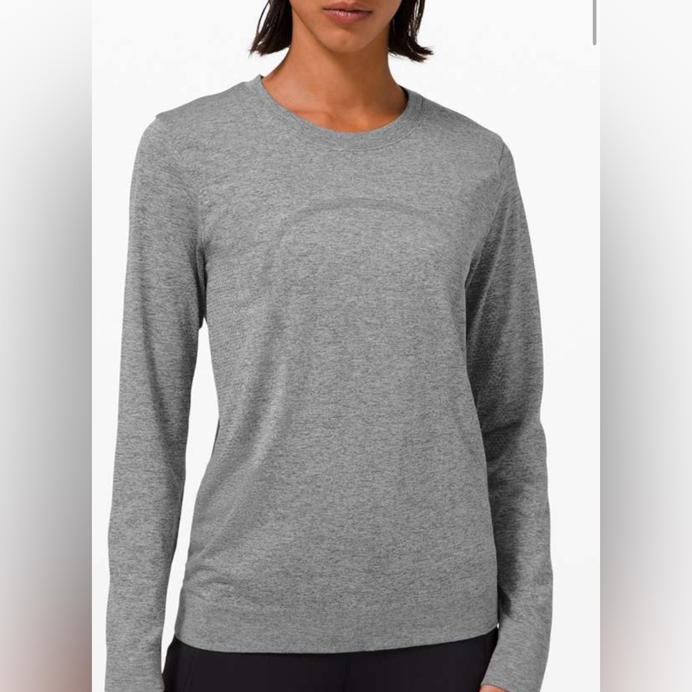 Lululemon Swiftly relaxed long-sleeve shirt size 2; slate gray